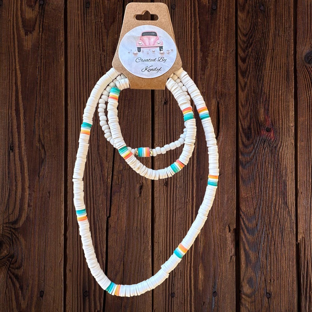 Sunrise On The Sand Necklace and Bracelet Set